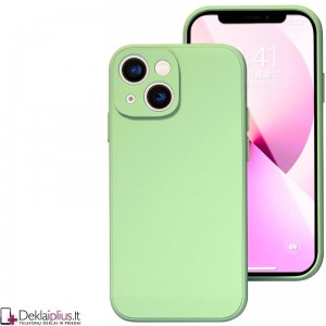 Liquid Air guminis šviesiai žalias dėklas - su kameros apsauga  (Apple Iphone 13)